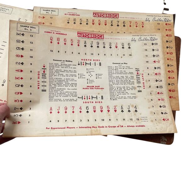 Vintage Bridge Card Game Board Autobridge Playing with Metal Sliders READ DSCPT - Picture 7 of 16